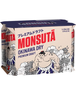 Monsuta Okinawa Dry Cans 350mL x 6 Pack