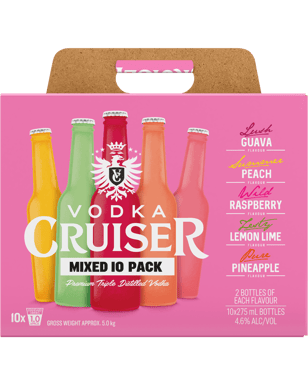 Vodka Cruiser Mixed 10 Pack Bottles 275mL