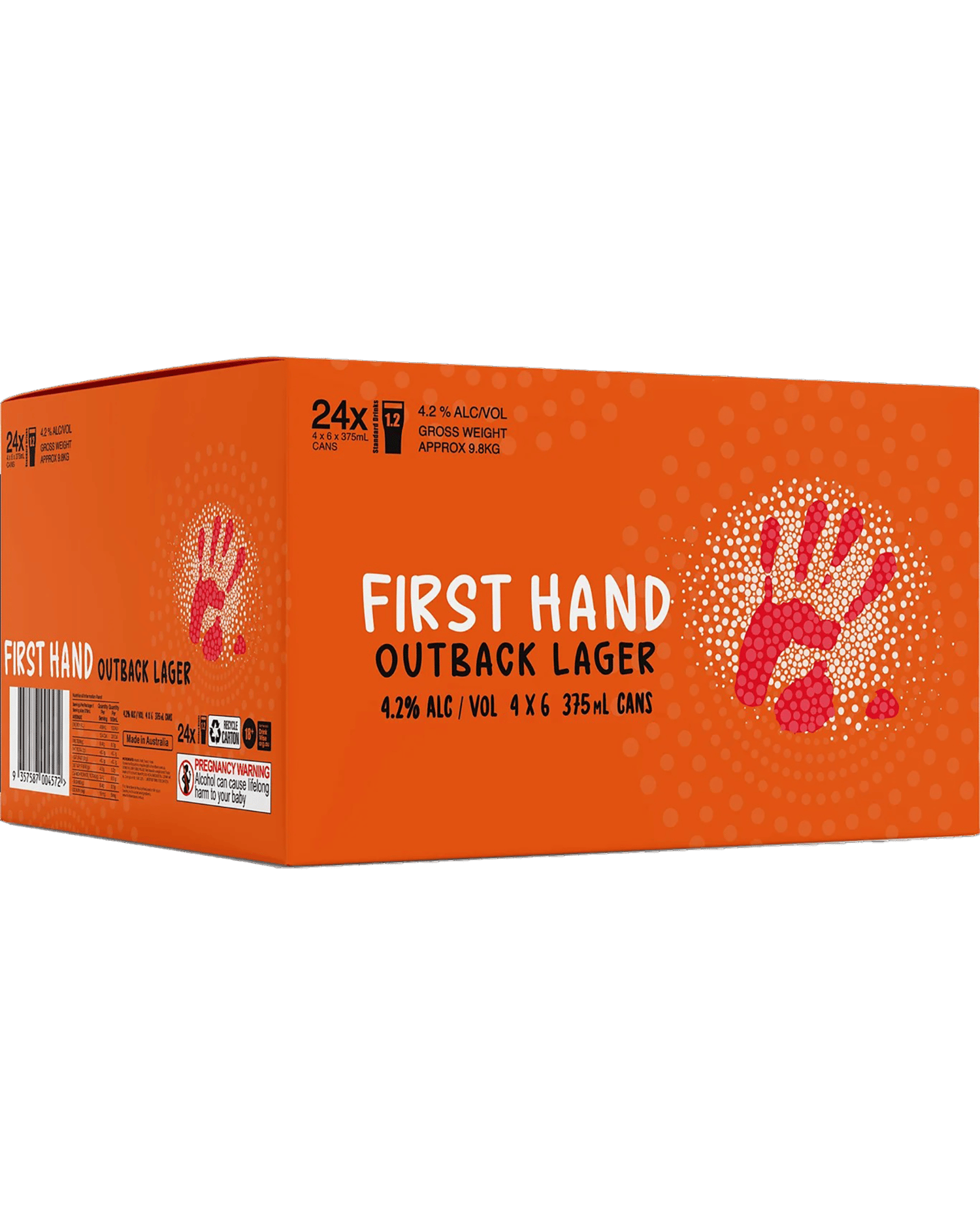 Get First Hand Beer Outback Lager Cans 375mL x 24 Case delivered to ...