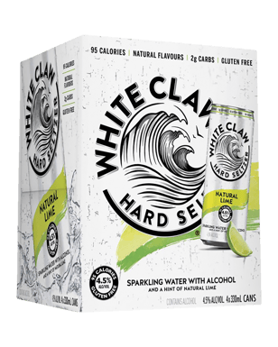 White Claw Hard Seltzer Natural Lime 330mL x 4 Pack