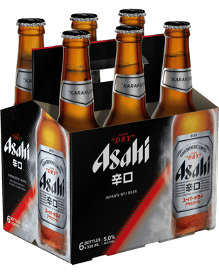 Asahi Super Dry Bottles 330mL x 6 Pack